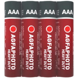 Elem, AAA, 4 db, féltartós (szén-cink), zsugor, AGFAPHOTO "Heavy Duty"