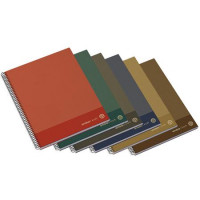 Spirálfüzet, A4, kockás, 100 lap, keményfedeles, AMBAR "Kraft", vegyes színek Spirálfüzet, A4, kockás, 100 lap, keményfedeles, AMBAR "Kraft", vegyes színek