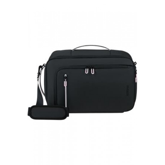 Utazótáska, kabin méret, 21l, 3 in 1, AMERICAN TOURISTER "Puffypop", fekete