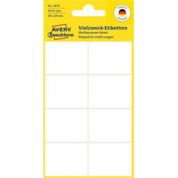 Etikett, 38x29 mm, kézzel írható, lekerekített sarkú, AVERY ZWECKFORM, 40 etikett/csomag Etikett, 38x29 mm, kézzel írható, lekerekített sarkú, AVERY ZWECKFORM, 40 etikett/csomag
