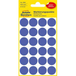 Etikett, 18 mm, kör, eltávolítható, AVERY ZWECKFORM, indigókék, 96 etikett/csomag