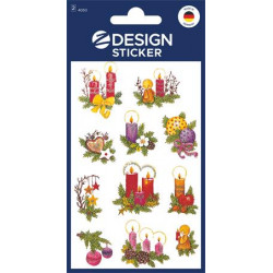 Matrica, papír, 2 ív, 76x120 mm, AVERY ZWECKFORM, "Z-Desing No.4050", díszes fenyőágak