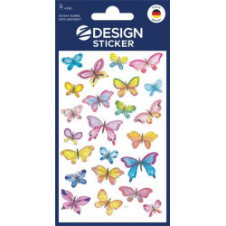 Matrica, papír, 3 ív, 76x120 mm, AVERY ZWECKFORM, "Z-Desing No.4390", pillangók