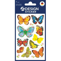 Matrica, papír, 3 ív, 76x120 mm, AVERY ZWECKFORM, "Z-Desing No.4462", lepkék