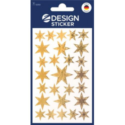 Ablakmatrica,  2 ív, 76x120 mm, AVERY ZWECKFORM, "Z-Desing No.52252", arany csillagok Ablakmatrica,  2 ív, 76x120 mm, AVERY ZWECKFORM, "Z-Desing No.52252", arany csillagok