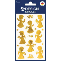 Ablakmatrica, 2 ív, 76x120 mm, AVERY ZWECKFORM, "Z-Desing No.52393", arany angyalkák Ablakmatrica, 2 ív, 76x120 mm, AVERY ZWECKFORM, "Z-Desing No.52393", arany angyalkák