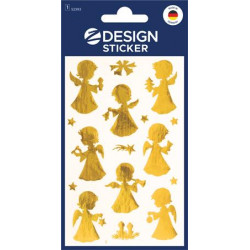 Ablakmatrica,  2 ív, 76x120 mm, AVERY ZWECKFORM, "Z-Desing No.52393", arany angyalkák Ablakmatrica,  2 ív, 76x120 mm, AVERY ZWECKFORM, "Z-Desing No.52393", arany angyalkák