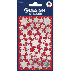 Ablakmatrica, 2 ív, 76x120 mm, AVERY ZWECKFORM, "Z-Desing No.52812", ezüst csillagok Ablakmatrica, 2 ív, 76x120 mm, AVERY ZWECKFORM, "Z-Desing No.52812", ezüst csillagok