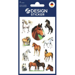 Matrica, papír, 2 ív, 76x120 mm, AVERY ZWECKFORM, "Z-Desing No.53483", csillogó lovak