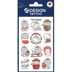 Matrica, tetoválás, 1 ív, 76x120 mm, AVERY ZWECKFORM, "Z-Desing No.54154",  cica