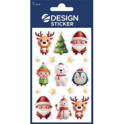 Matrica, 1 ív, 76x120 mm, AVERY ZWECKFORM, "Z-Design No.54478", karácsonyi figurák Matrica, 1 ív, 76x120 mm, AVERY ZWECKFORM, "Z-Design No.54478", karácsonyi figurák