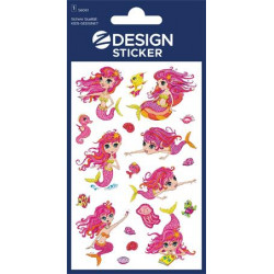 Matrica, fólia,  1 ív, 76x120 mm, AVERY ZWECKFORM, "Z-Desing No.56061",  hableány