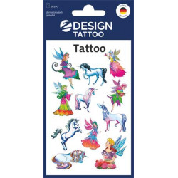 Matrica, tetoválás, 1 ív, 76x120 mm, AVERY ZWECKFORM, "Z-Desing No.56390",  tündérek