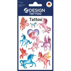 Matrica, tetoválás, 1 ív, 76x120 mm, AVERY ZWECKFORM, "Z-Desing No.5669", unikornisok