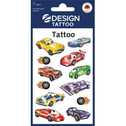 Matrica, tetoválás, 1 ív, 76x120 mm, AVERY ZWECKFORM, "Z-Desing No.56685", autók