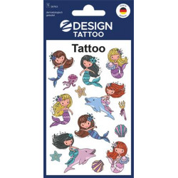 Matrica, tetoválás, 1 ív, 76x120 mm, AVERY ZWECKFORM, "Z-Desing No.56763", sellő