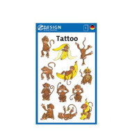 Matrica, tetoválás, 1 ív, 76x120 mm, AVERY ZWECKFORM, "Z-Desing No.56766", majom Matrica, tetoválás, 1 ív, 76x120 mm, AVERY ZWECKFORM, "Z-Desing No.56766", majom