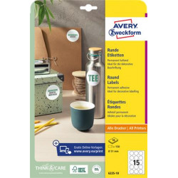 Etikett, univerzális, 51mm, kör, AVERY ZWECKFORM, 150 etikett/csomag