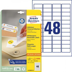 Etikett, univerzális, eltávolítható, 45,7x21,2 mm, AVERY ZWECKFORM, 1440 etikett/csomag Etikett, univerzális, eltávolítható, 45,7x21,2 mm, AVERY ZWECKFORM, 1440 etikett/csomag