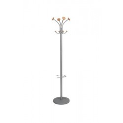 Ruhafogas, fém váz, fa gombokkal, ALBA "Stily", ezüst Ruhafogas, fém váz, fa gombokkal, ALBA "Stily", ezüst