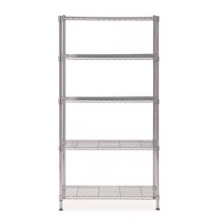 Polcrendszer, fém, 5 polc, 200x90x35 cm, ALBA Polcrendszer, fém, 5 polc, 200x90x35 cm, ALBA