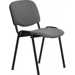 Tárgyalószék, szövetborítás, fekete fémváz, "Felicia", fekete-szürke Tárgyalószék, szövetborítás, fekete fémváz, "Felicia", fekete-szürke