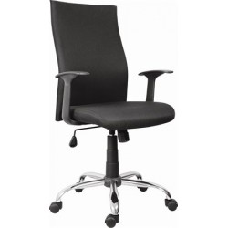 Irodai forgószék, szövetborítás, krómozott lábkereszt, "Texas", fekete Irodai forgószék, szövetborítás, krómozott lábkereszt, "Texas", fekete