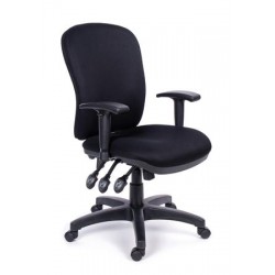 Irodai szék, állítható karfával, fekete gyöngyszövet-borítás, fekete lábkereszt, MAYAH "Super Comfort" Irodai szék, állítható karfával, fekete gyöngyszövet-borítás, fekete lábkereszt, MAYAH "Super Comfort"