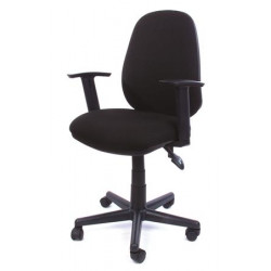 Irodai szék, állítható karfával, fekete szövetborítás, MAYAH "Smile" Irodai szék, állítható karfával, fekete szövetborítás, MAYAH "Smile"