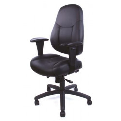 Irodai szék, állítható karfával, fekete, puha bonded bőrborítás, fekete lábkereszt, MAYAH "Super Champion" Irodai szék, állítható karfával, fekete, puha bonded bőrborítás, fekete lábkereszt, MAYAH "Super Champion"