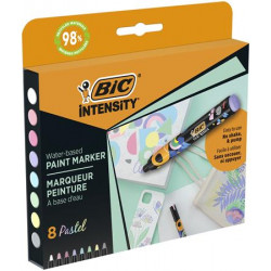 Dekormarker készlet, 1,5 - 2,3 mm, BIC, 8 különböző pasztell szín
