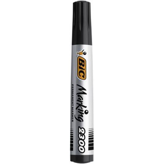 Alkoholos marker, 3,7-5,5 mm, vágott, BIC "ECO 2300" fekete