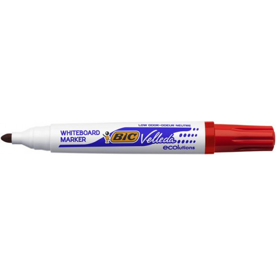 Flipchart- és táblamarker, 1,4 mm, kúpos, BIC" Welleda ecolutions", piros