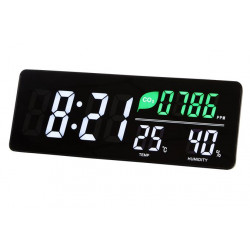 Időjárás állomás, LED kijelzővel, falra szerelhető, ALBA, fekete Időjárás állomás, LED kijelzővel, falra szerelhető, ALBA, fekete