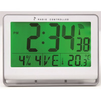 Falióra, rádióvezérlésű, LCD kijelzős, 22x20 cm, ALBA "Horlcdneo", ezüst Falióra, rádióvezérlésű, LCD kijelzős, 22x20 cm, ALBA "Horlcdneo", ezüst