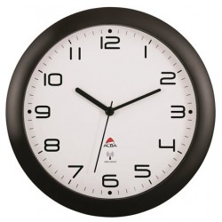 Falióra, rádióvezérlésű, 30 cm, ALBA "Hornewrc", fekete Falióra, rádióvezérlésű, 30 cm, ALBA "Hornewrc", fekete