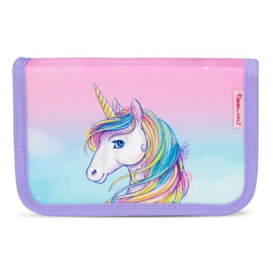 Tolltartó, klapnis, cipzáras, BELMIL "Heart of the Rainbow", unikornis