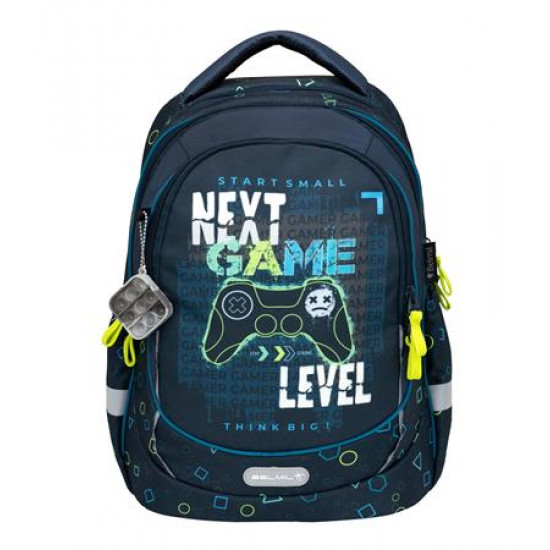 Iskolatáska, cipzáras, BELMIL "Leisure Plus Play Master", kontroller