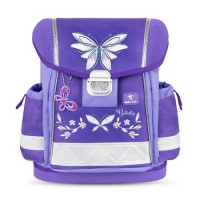 Iskolatáska, fémcsat, BELMIL "Classy Starlight Butterfly", csillagfény szárnyak