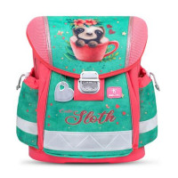 Iskolatáska, fémcsat, BELMIL "Classy Cute sloth", zöld-rózsaszín, lajhár Iskolatáska, fémcsat, BELMIL "Classy Cute sloth", zöld-rózsaszín, lajhár