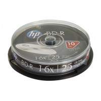 BD-R BluRay lemez, 25GB, 6x, 10 db, hengeren, HP BD-R BluRay lemez, 25GB, 6x, 10 db, hengeren, HP