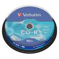 CD-R lemez, 700MB, 52x, 10 db, hengeren, VERBATIM "DataLife" CD-R lemez, 700MB, 52x, 10 db, hengeren, VERBATIM "DataLife"