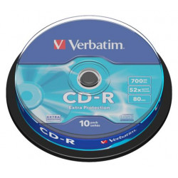 CD-R lemez, 700MB, 52x, 10 db, hengeren, VERBATIM "DataLife" CD-R lemez, 700MB, 52x, 10 db, hengeren, VERBATIM "DataLife"