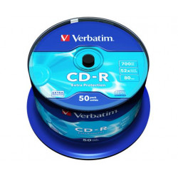 CD-R lemez, 700MB, 52x, 50 db, hengeren, VERBATIM "DataLife" CD-R lemez, 700MB, 52x, 50 db, hengeren, VERBATIM "DataLife"