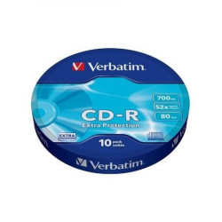 CD-R lemez, 700MB, 52x, 10 db, zsugor csomagolás, VERBATIM "DataLife" CD-R lemez, 700MB, 52x, 10 db, zsugor csomagolás, VERBATIM "DataLife"
