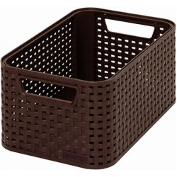 Rattan hatású kosár, 7l, sötétbarna, CURVER Rattan hatású kosár, 7l, sötétbarna, CURVER