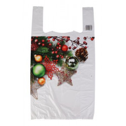 Ingvállas tasak, 28x8x50 cm, "Boldog karácsonyt"