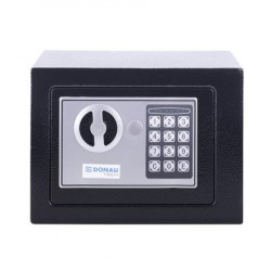 Bútorszéf, elektronikus zár, 230x170x170 mm, DONAU "Tech", fekete