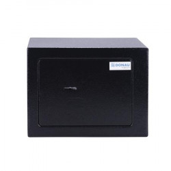 Bútorszéf, kulcsos zár, 230x170x170 mm, DONAU "Tech", fekete