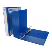 Gyűrűs könyv, panorámás, 4 gyűrű, D alakú, 63 mm, A4, PP, DONAU, kék